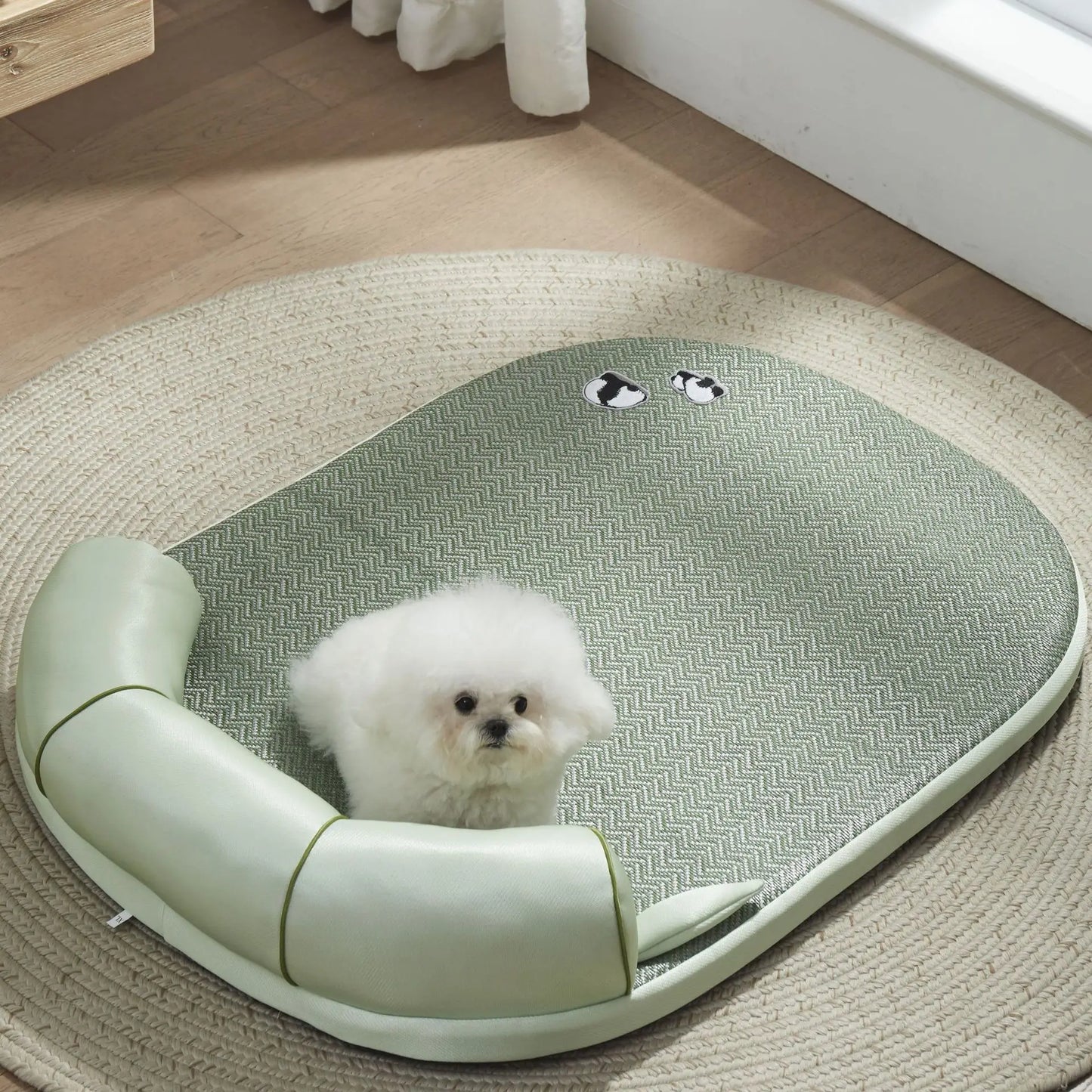 Cooling Washable Dog Bed With Pillow Support