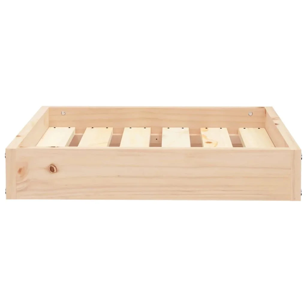Minimalist Pine Wood Dog Bed Frame for Puppies and Small Breeds