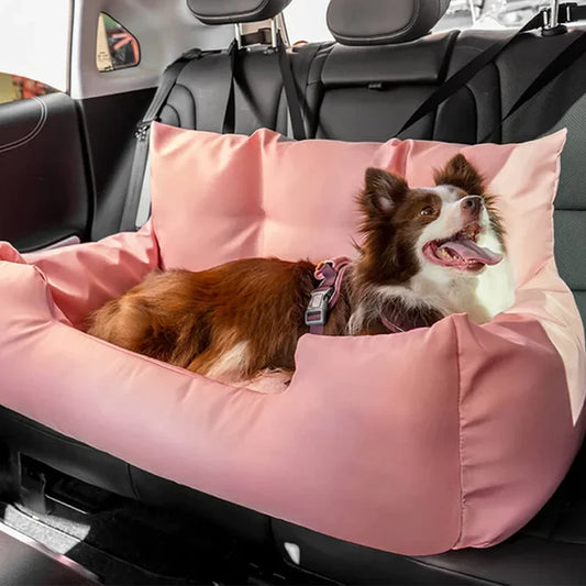 Washable Waterproof Car Dog Bed With Safety Straps And Hammock Support