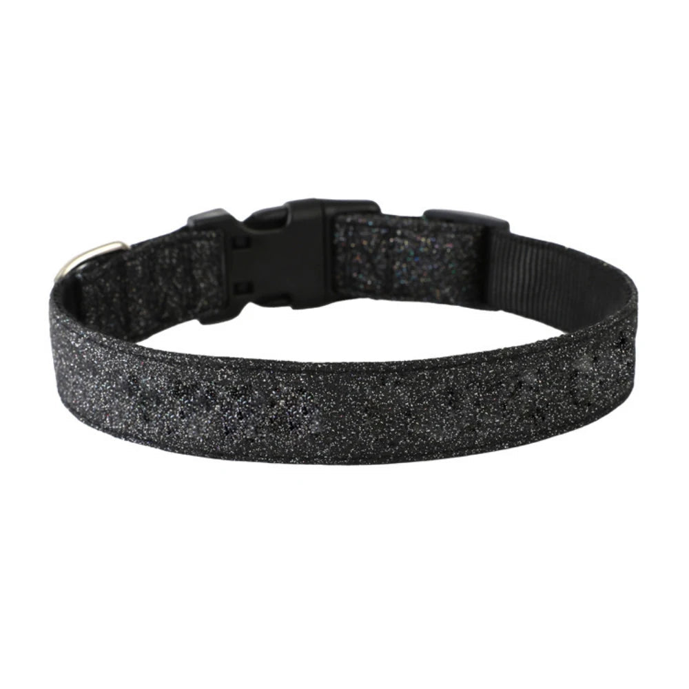 Sparkle Dog Collar | Nylon-Leather, Adjustable, Quick-Release