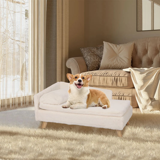 Elevated Small Dog Sofa Bed with Orthopedic Cushion Waterproof Cover