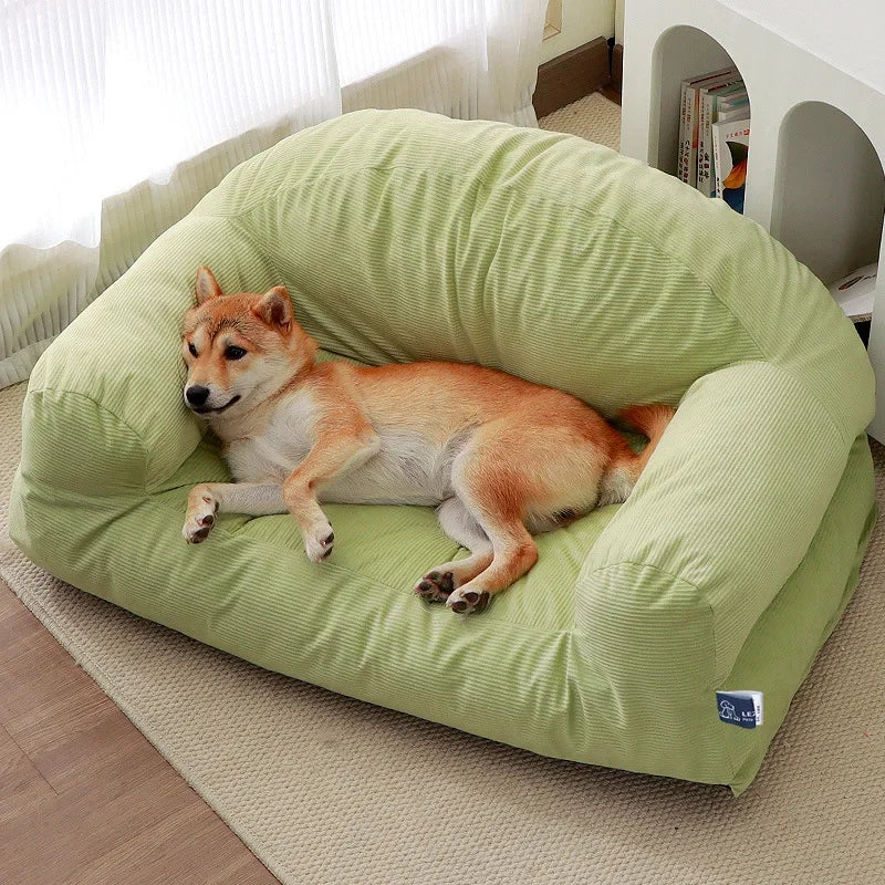 Sofa-Style Dog Bed with Raised Sides | Washable Cover