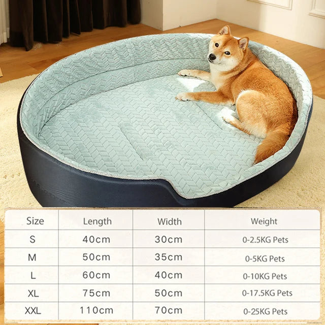 Orthopedic Washable Sherpa Fleece Dog Sofa Bed