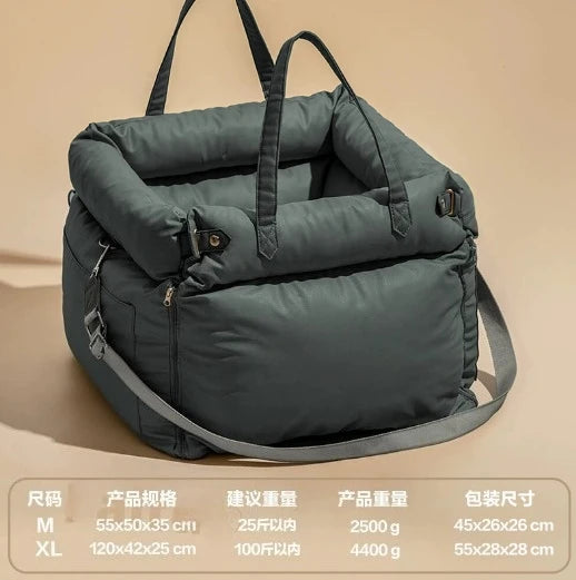 Travel safety car seat bed with backrest cushion