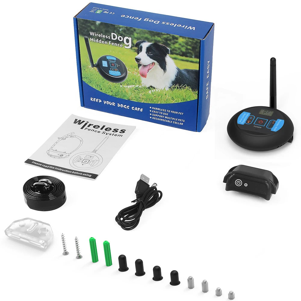 Wireless Dog Fence System with 480m Range & Training Collar