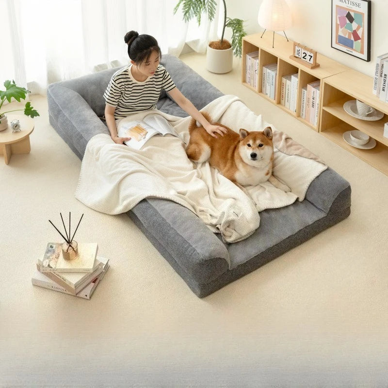 180cm Orthopedic Washable Dog Couch Bed For Humans And Large Dogs