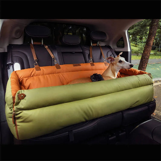 Luxury Orthopedic Washable Waterproof Dog Car Bed With Booster Support