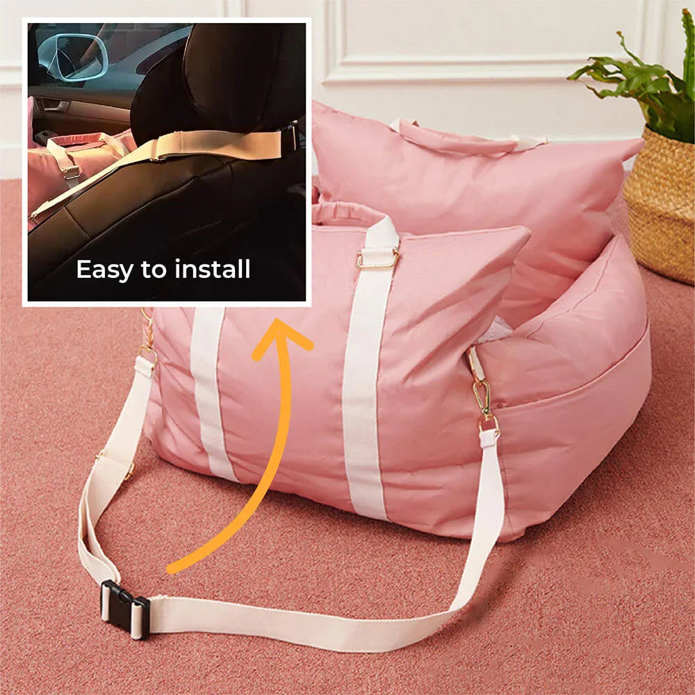 Waterproof Dog Car Seat Bed With Removable Washable Cover