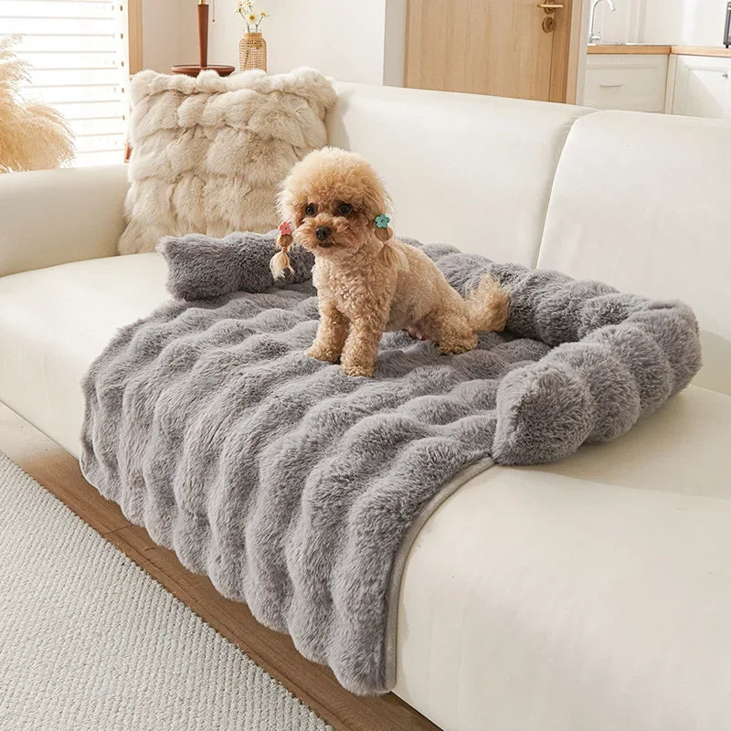 Washable Dog Couch Bed With Waterproof Cover And Anti-Slip Base