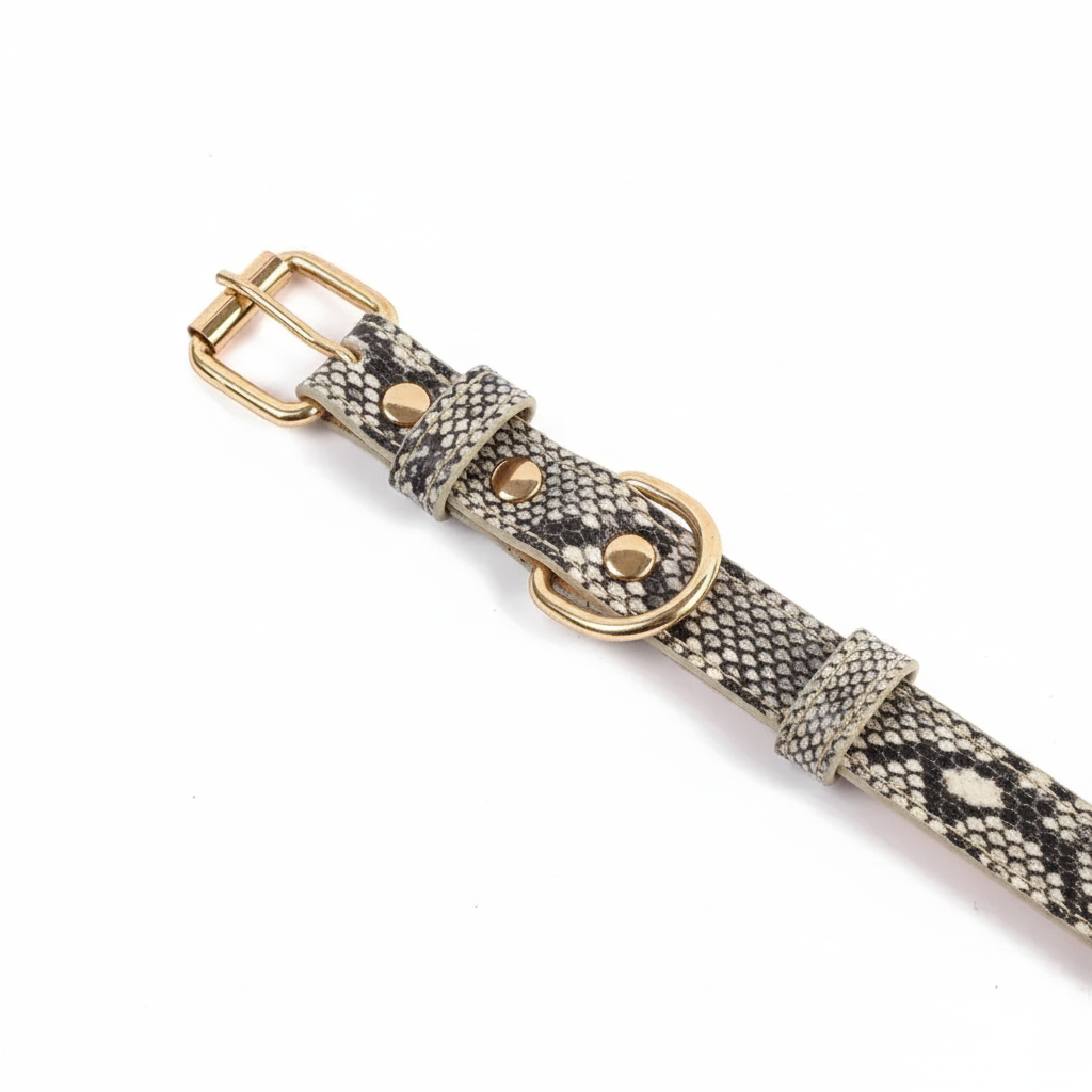 Snake Printed Dog Collar