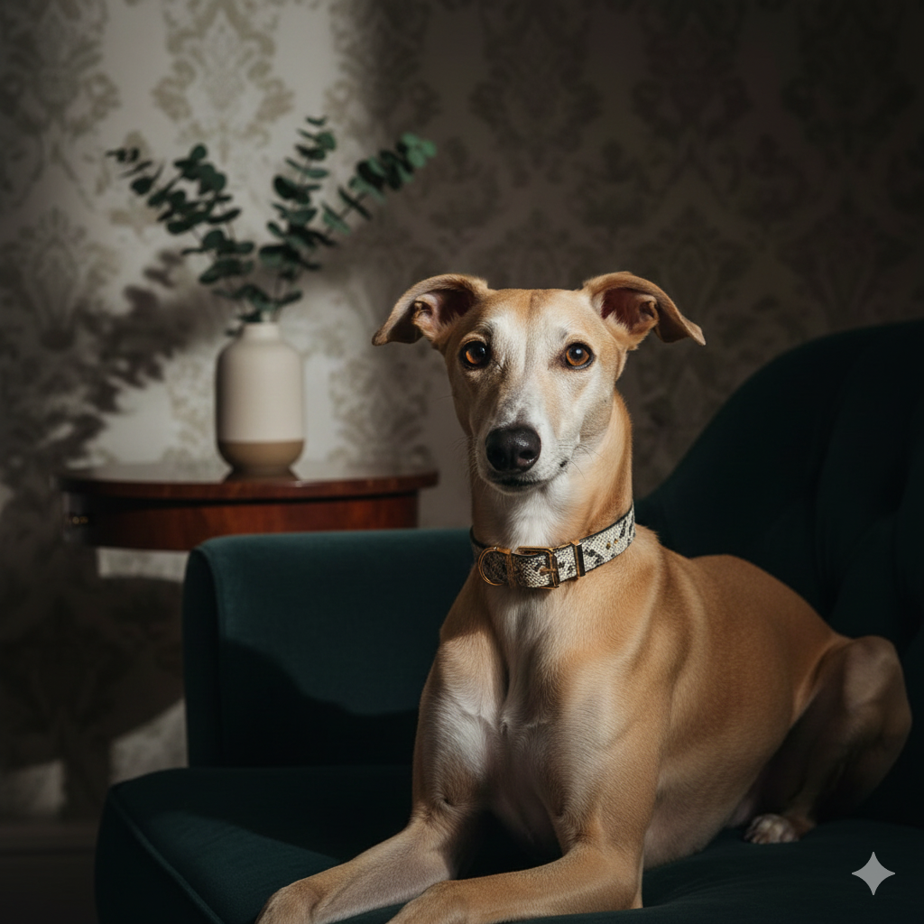 Snake Printed Dog Collar