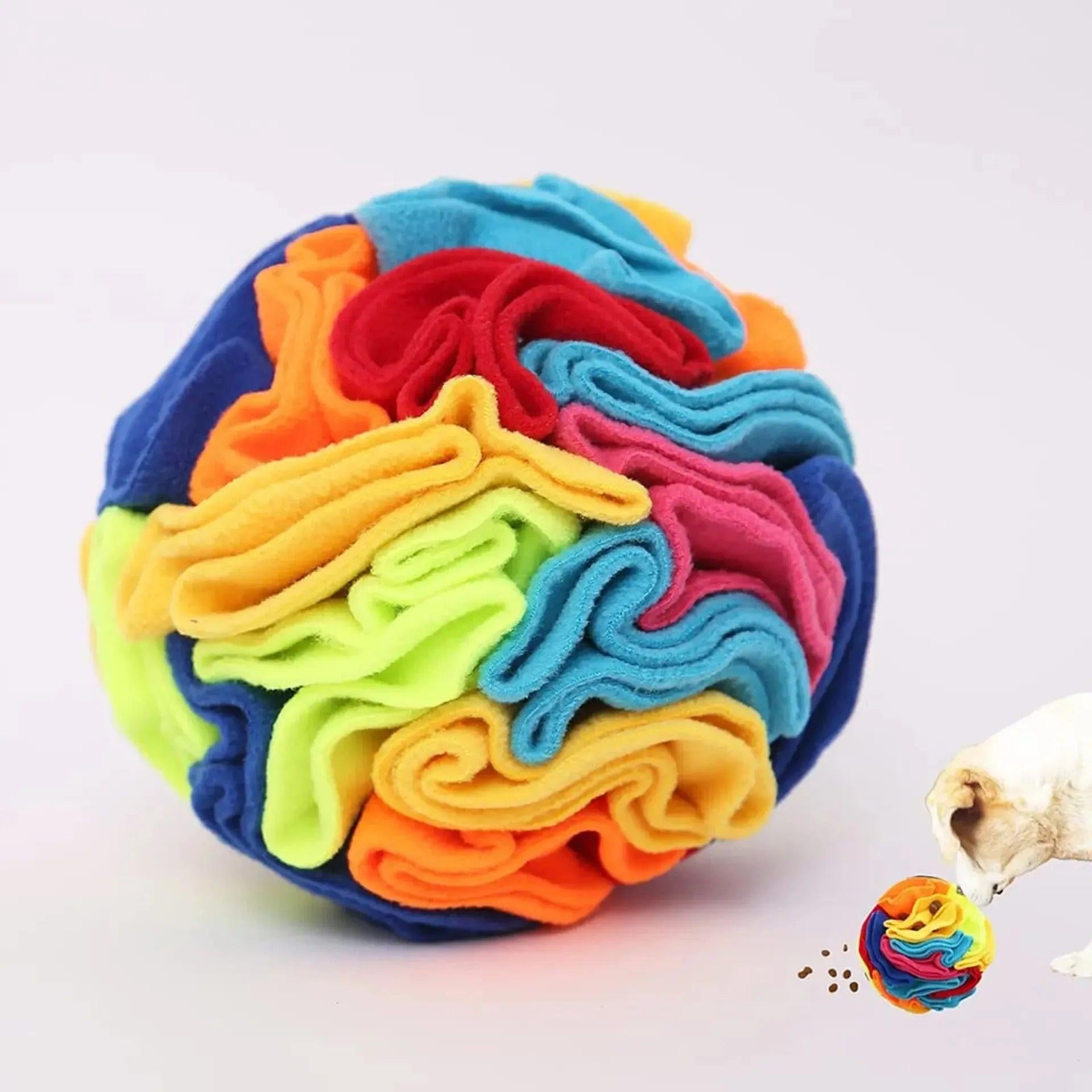 Sniffing Ball Puzzle Feeder for Dogs – Interactive Snuffle Toy