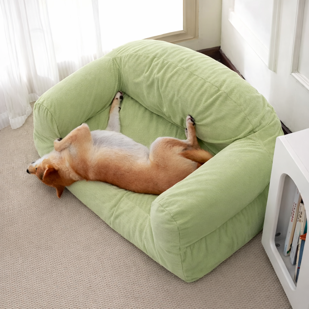 Sofa-Style Dog Bed with Raised Sides