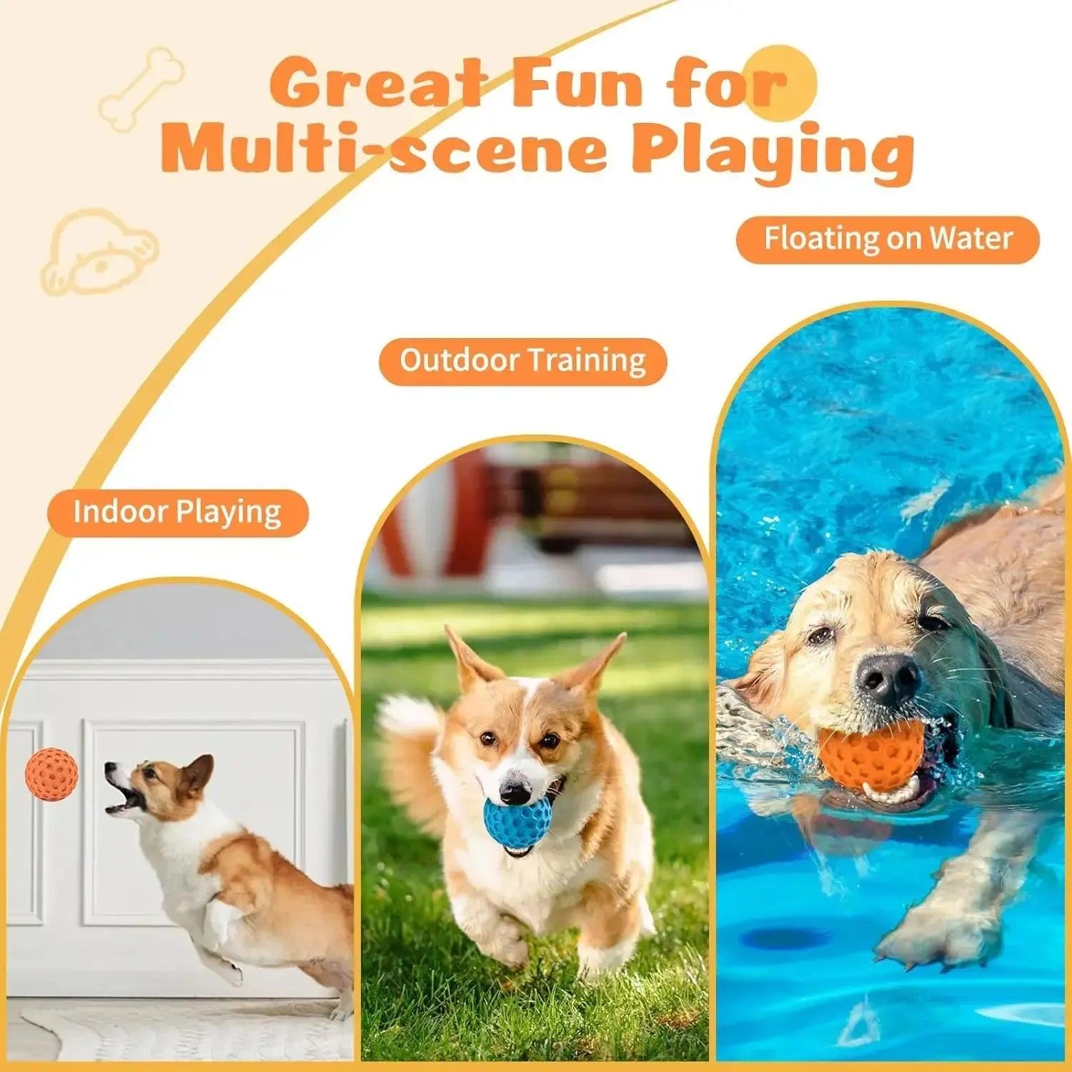 Squeaky Dog Chew Balls For Fetch And Teething