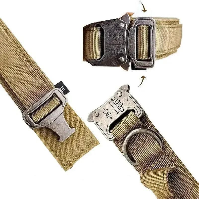 Tactical Dog Collar with Handle for Large Dogs