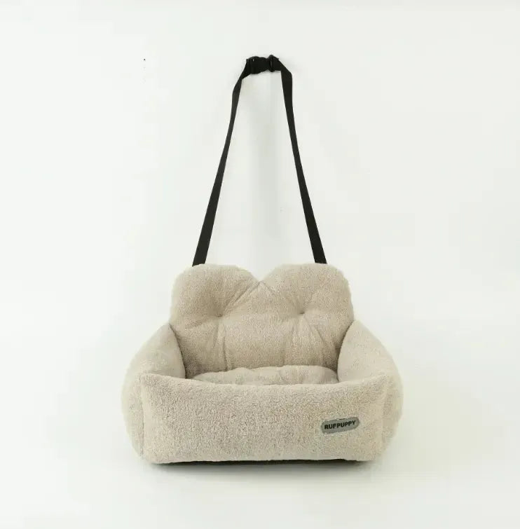 Travel Dog Car Seat | Washable Bed with Safety Strap