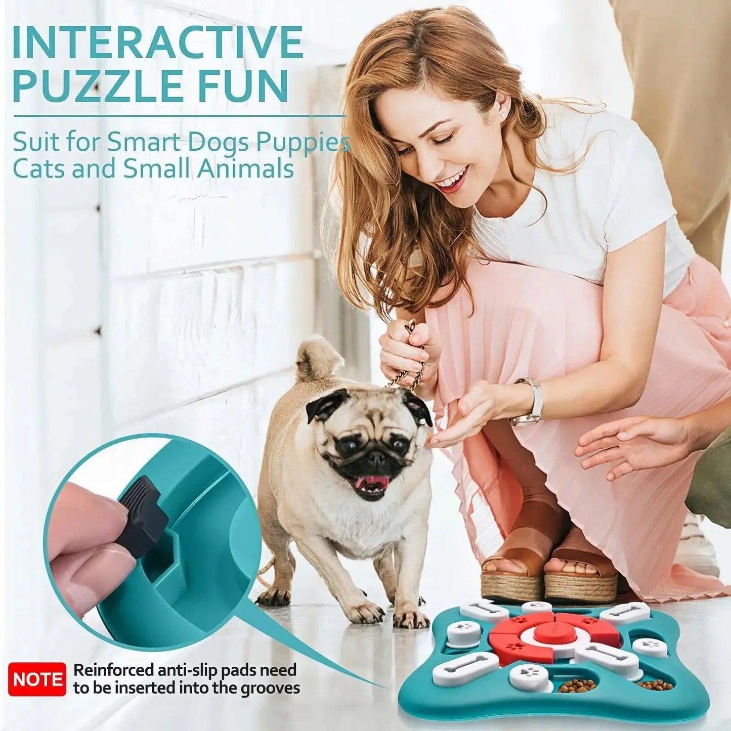 Treat Dispensing Puzzle Toy with 360° Rotation