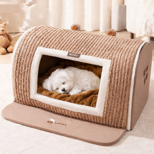 Warm Semi-Enclosed Dog Bed