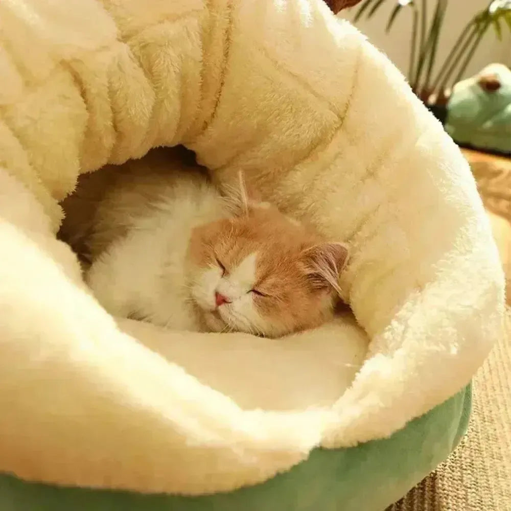 Washable Cotton Dog Cave Bed In Slipper Nest Design