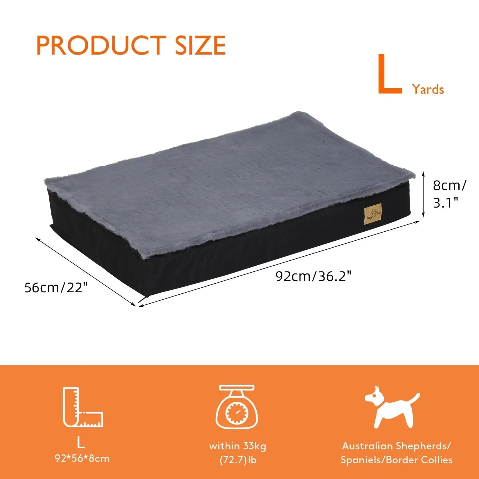 Washable Orthopedic Crate Dog Bed