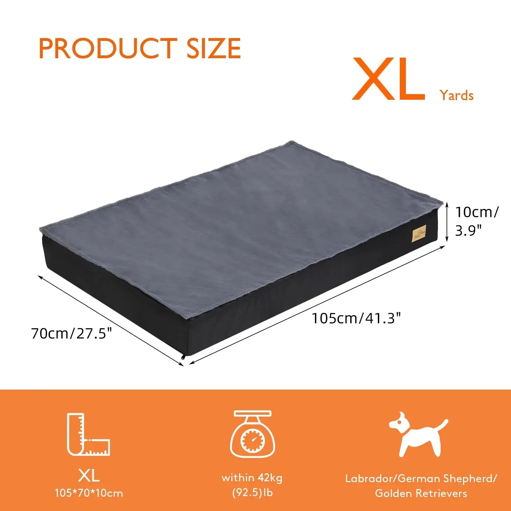 Washable Orthopedic Crate Dog Bed