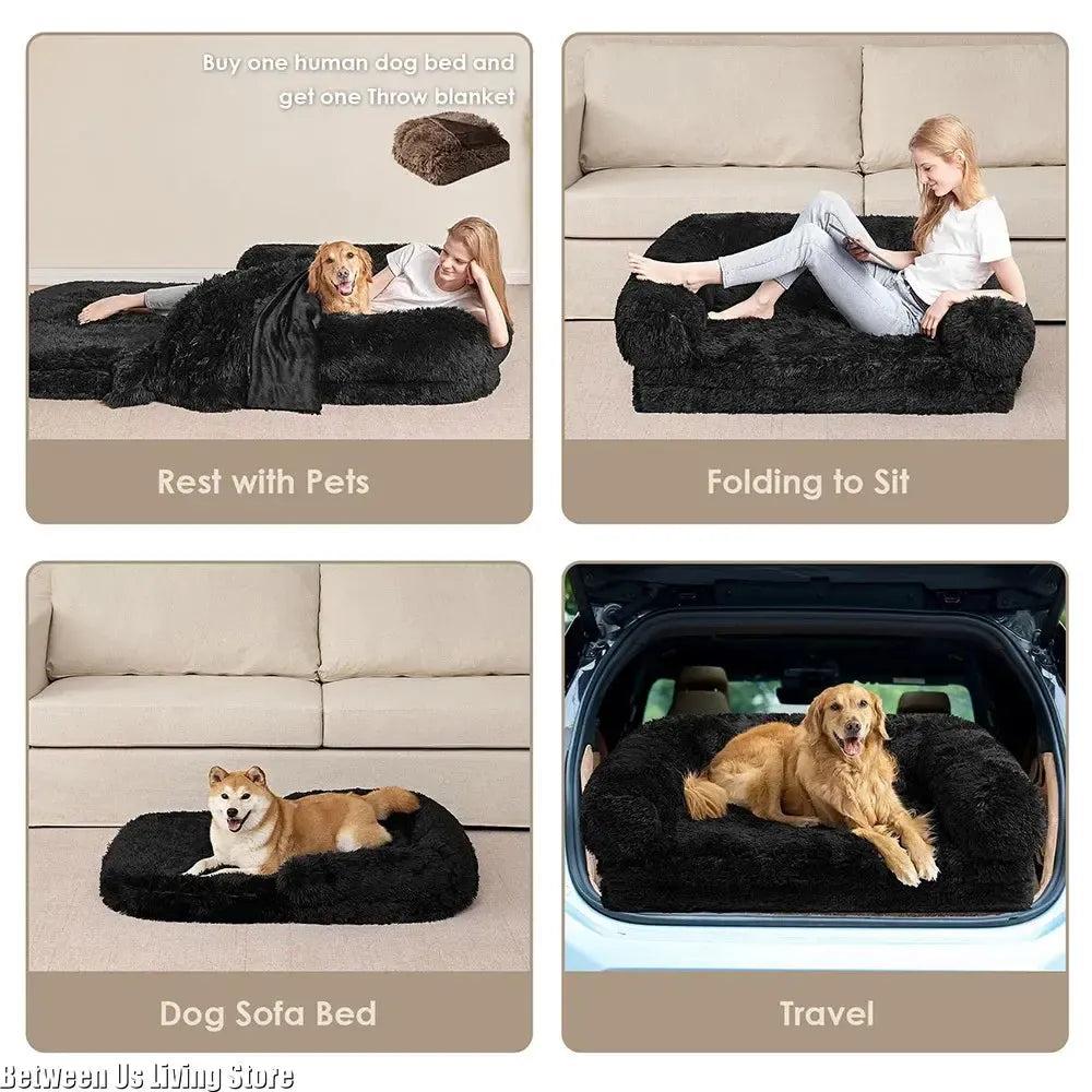 Washable Orthopedic Human Dog Bed For Adults And Big Dogs