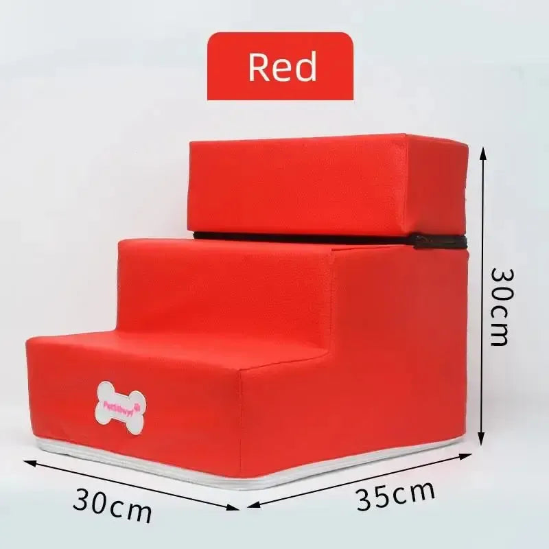 Waterproof dog stairs with non-slip steps
