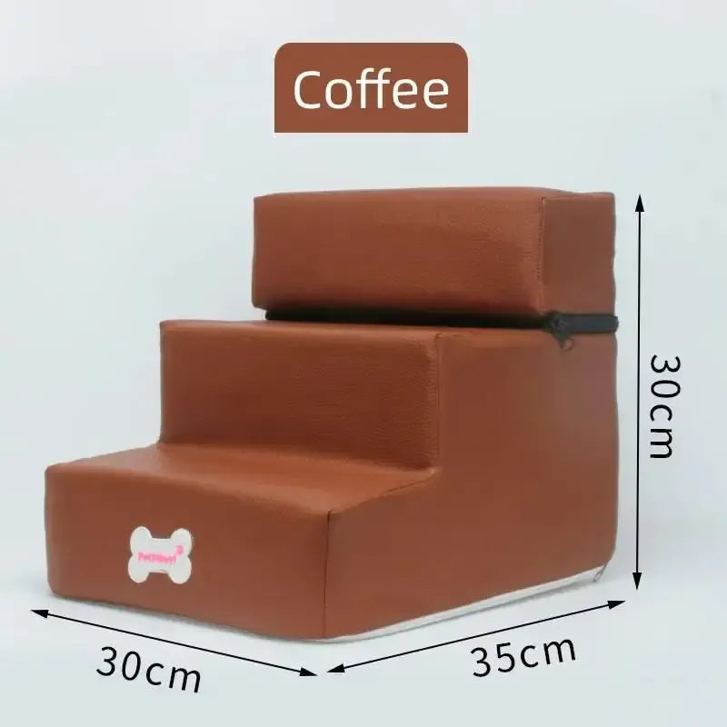 Waterproof dog stairs with non-slip steps