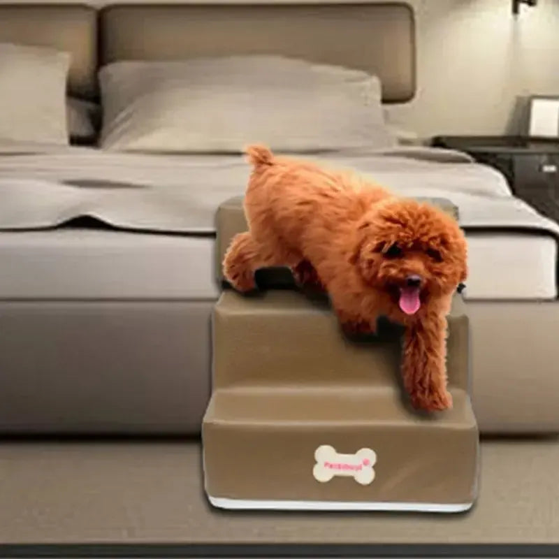 Waterproof dog stairs with non-slip steps