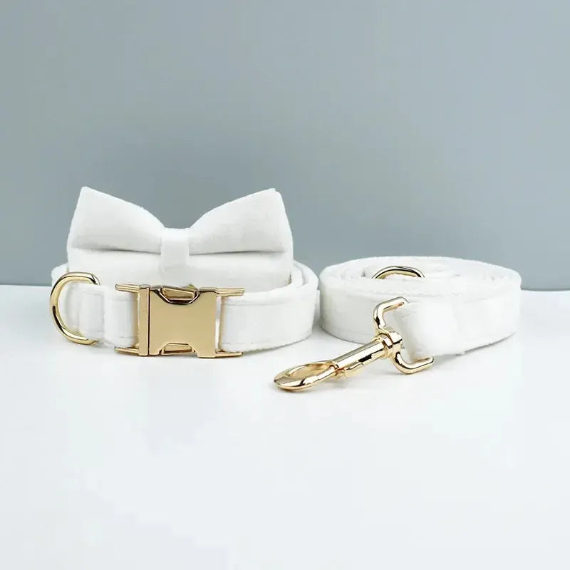 White Velvet Dog Collar