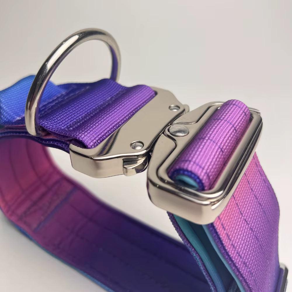 XL Galaxy Tactical Dog Collar and Leash Set | 5cm Wide for Large Dogs