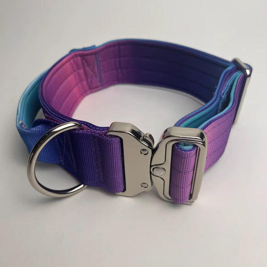 XL Galaxy Tactical Dog Collar and Leash Set | 5cm Wide for Large Dogs
