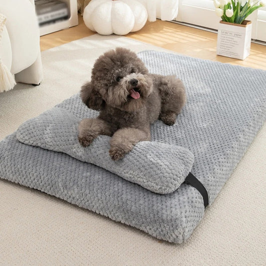 Orthopedic Dog Mat with Pillow | Washable & Waterproof