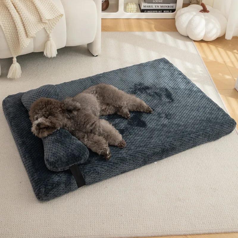 Orthopedic Dog Mat with Pillow | Washable & Waterproof
