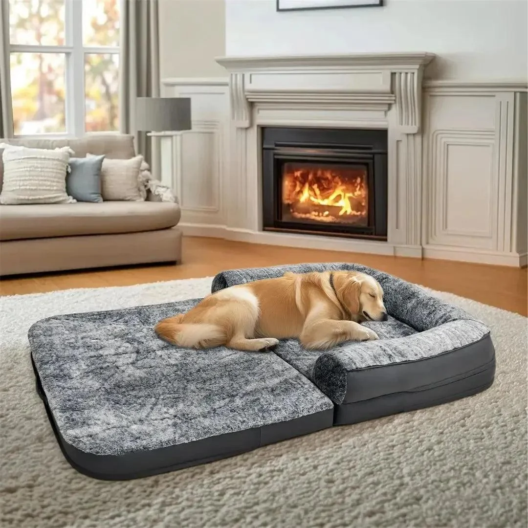180cm Long Human Size Washable Foldable Orthopedic Dog Bed 3