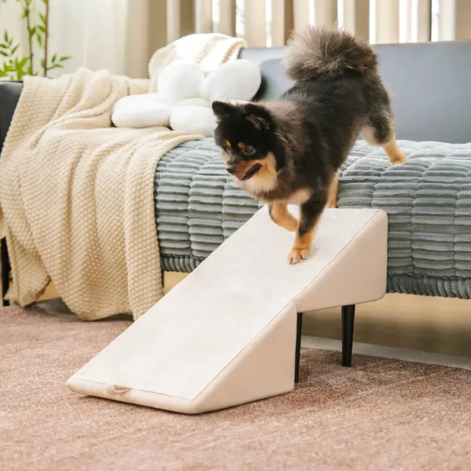 2-in-1 Convertible Wooden Dog Ramp 3