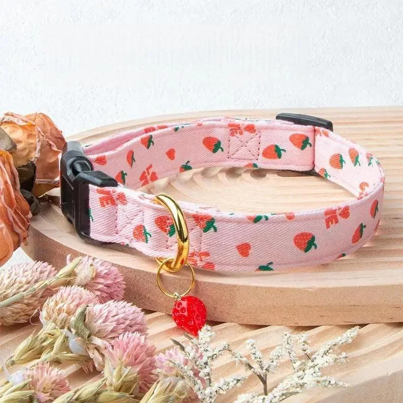 Fruit Print Lightweight Dog Collar