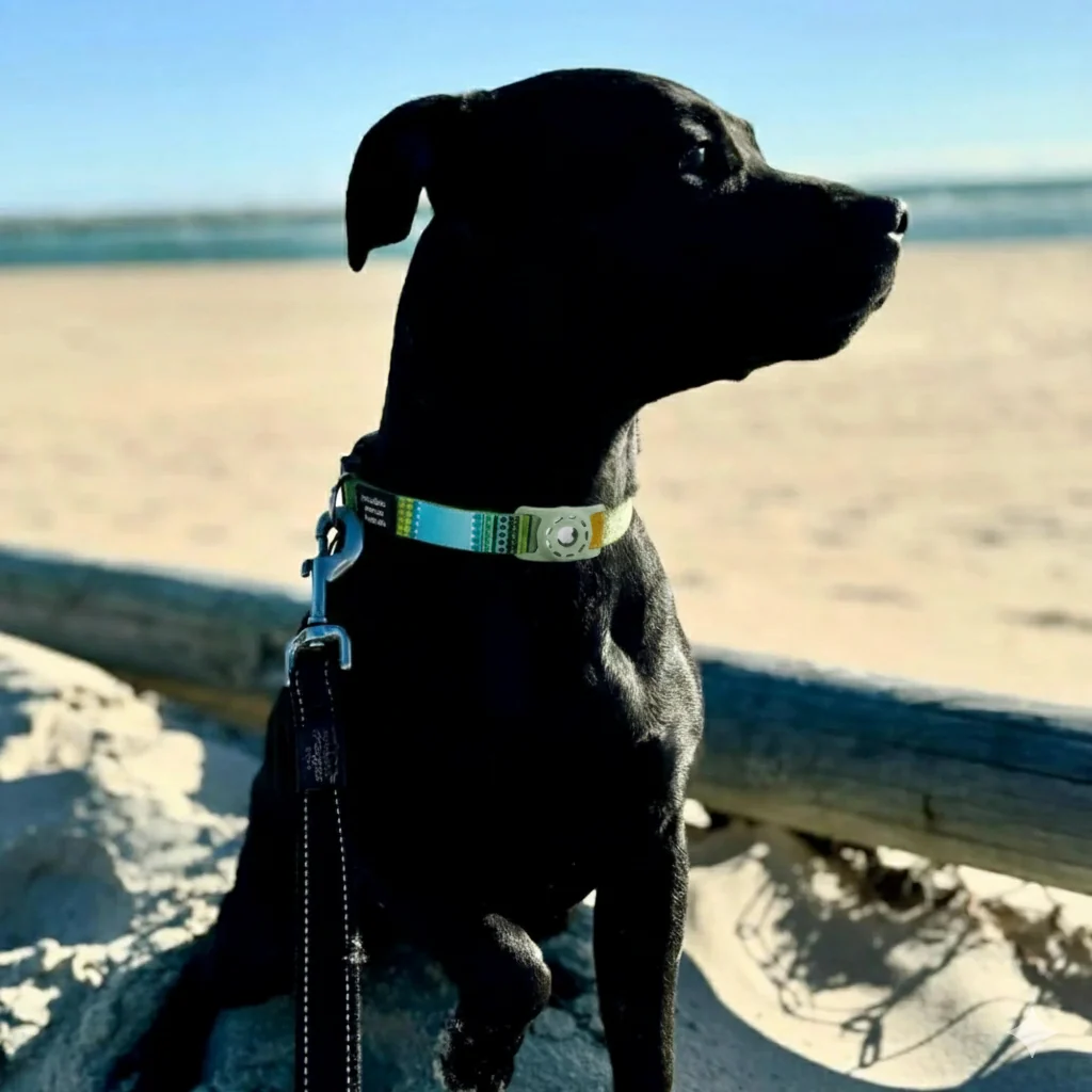 Air Tag Dog Collar with Secure Reflective Holder 4