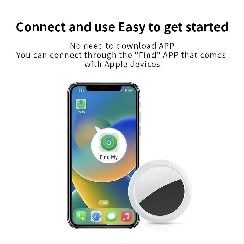 Bluetooth GPS Tracker IPX5 for AirTag Dog Collars iOS 2