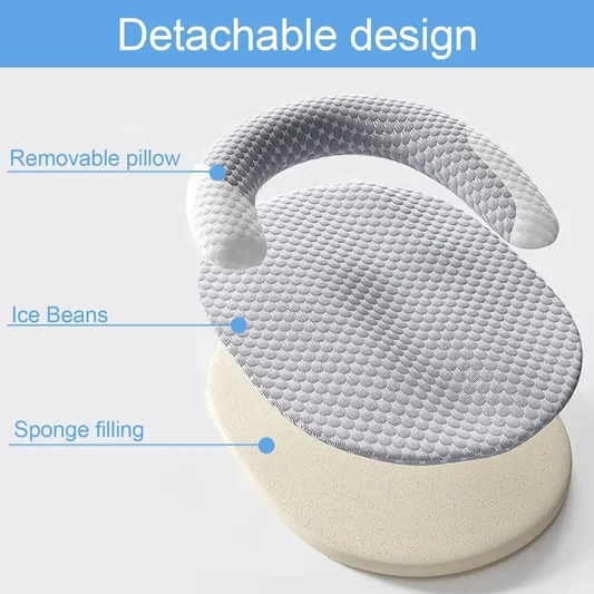 Breathable Orthopedic Dog Cooling Pad with Pillow for Crates, Floors, and Travel alternate view