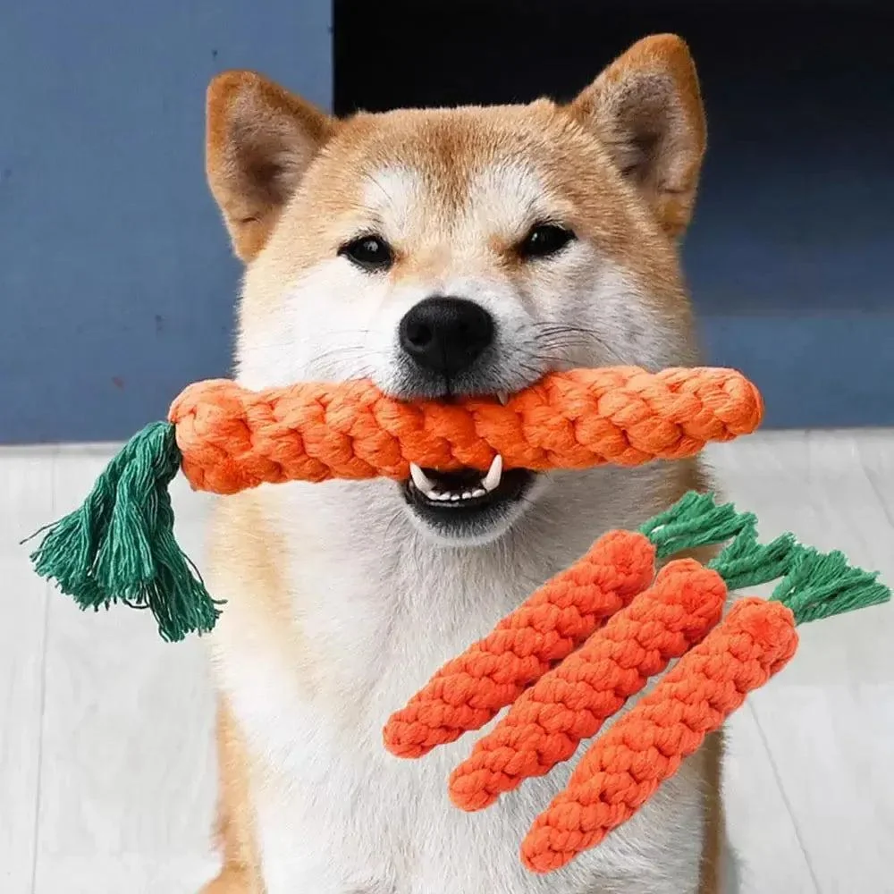 Carrot Rope Chew Toy for Dogs 5