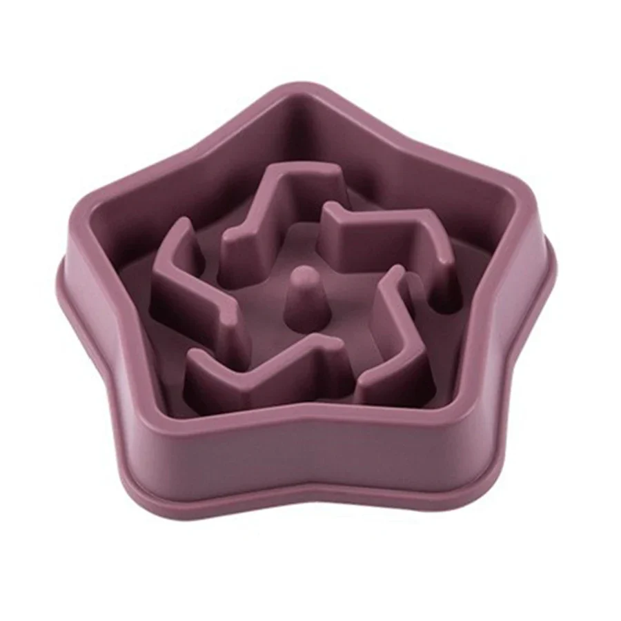 Cloud or Star Shape Slow Feeder Dog Bowl 12