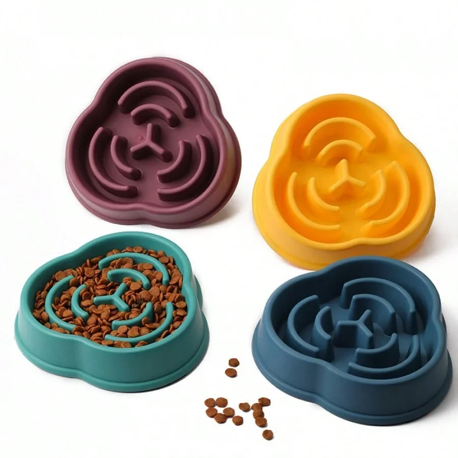 Cloud or Star Shape Slow Feeder Dog Bowl 3