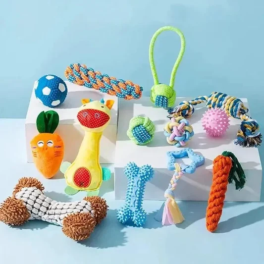 Colourful Dog Chew Toy Set for Dental Health and Play alternate view