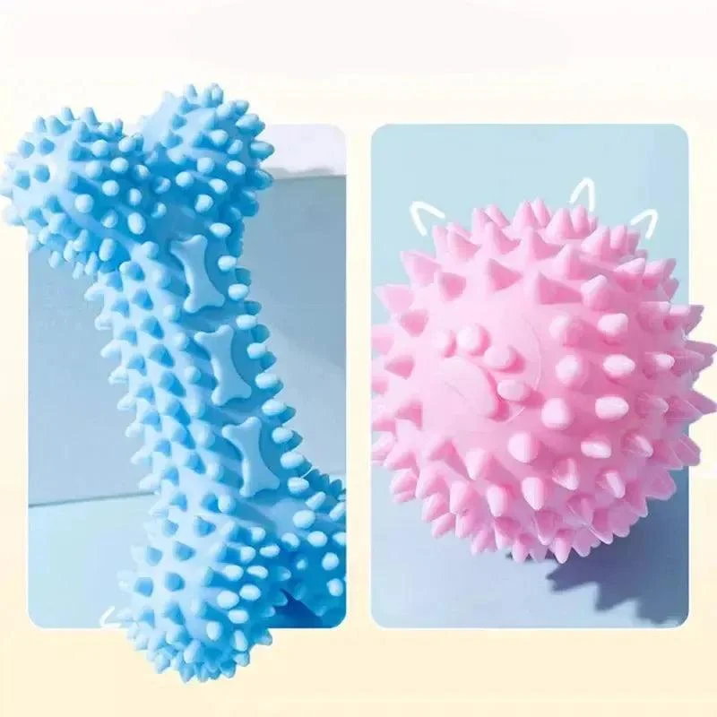 Colourful Dog Chew Toy Set for Dental Health and Play 7