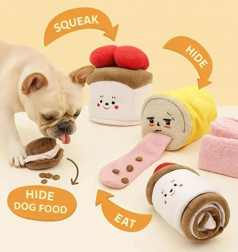 Cute Interactive Plush Puzzle Feeder Toy