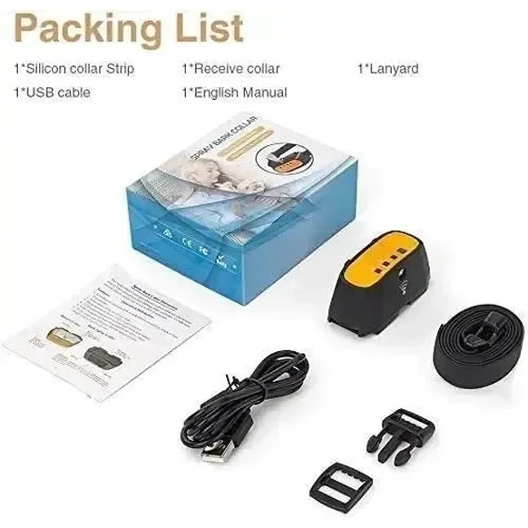 Dog Bark Collar Spray Remote Training for Obedience 7 sq 8
