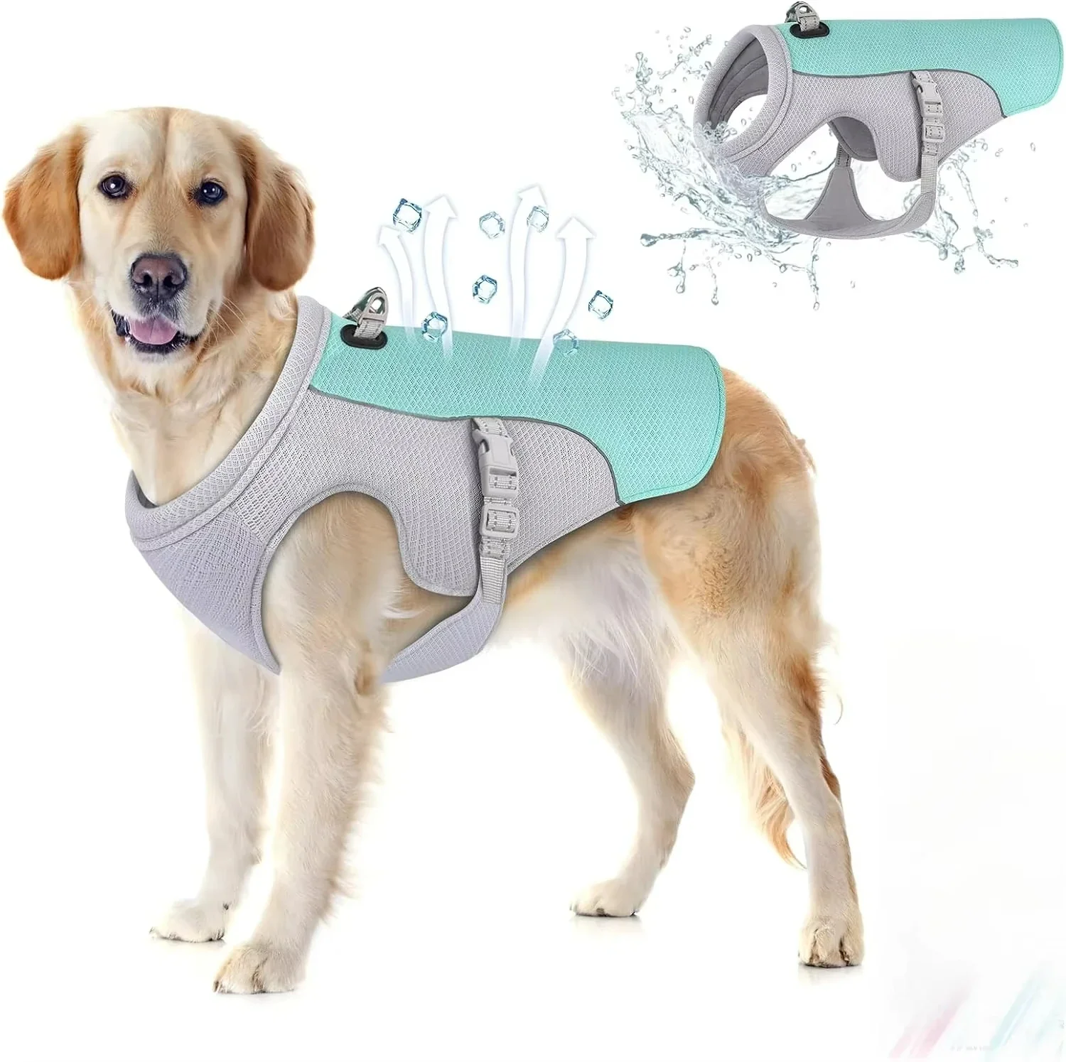 Dog Cooling Vest Harness | Breathable Ice Cooling Jacket