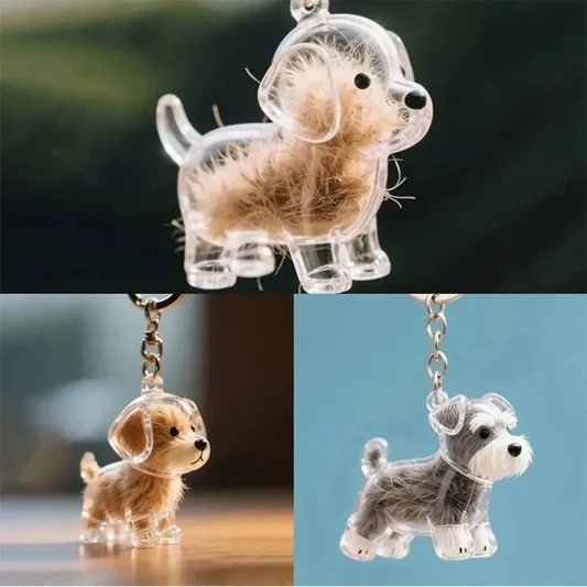 Dog Hair Memory Keychain alternate view