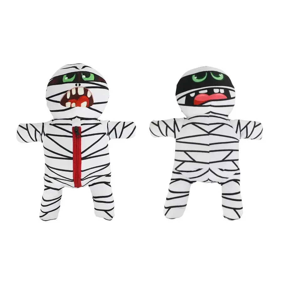 Dog Toys Halloween Plush Set – Soft Mummy Toys